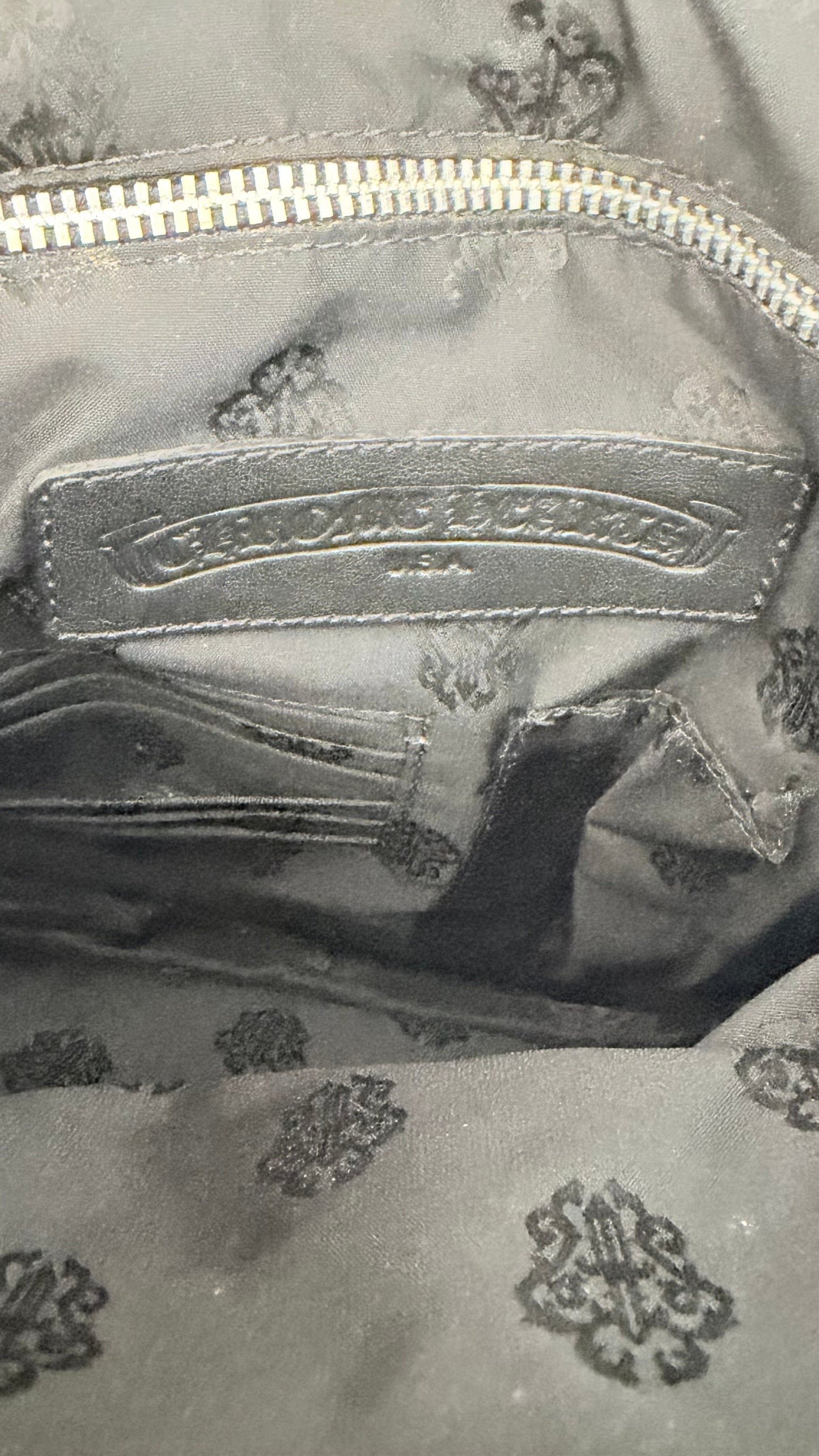 Rare Chrome Hearts light blue leather shoulder bag