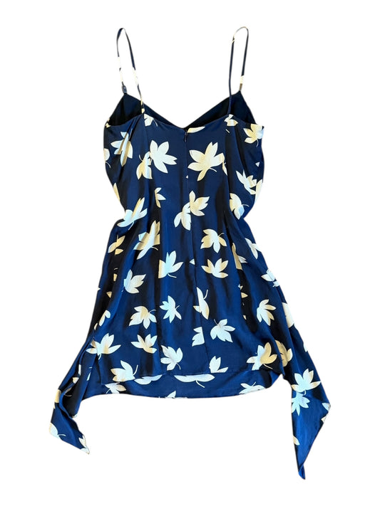 Versus Versace Leaf Print Asymmetric Dress