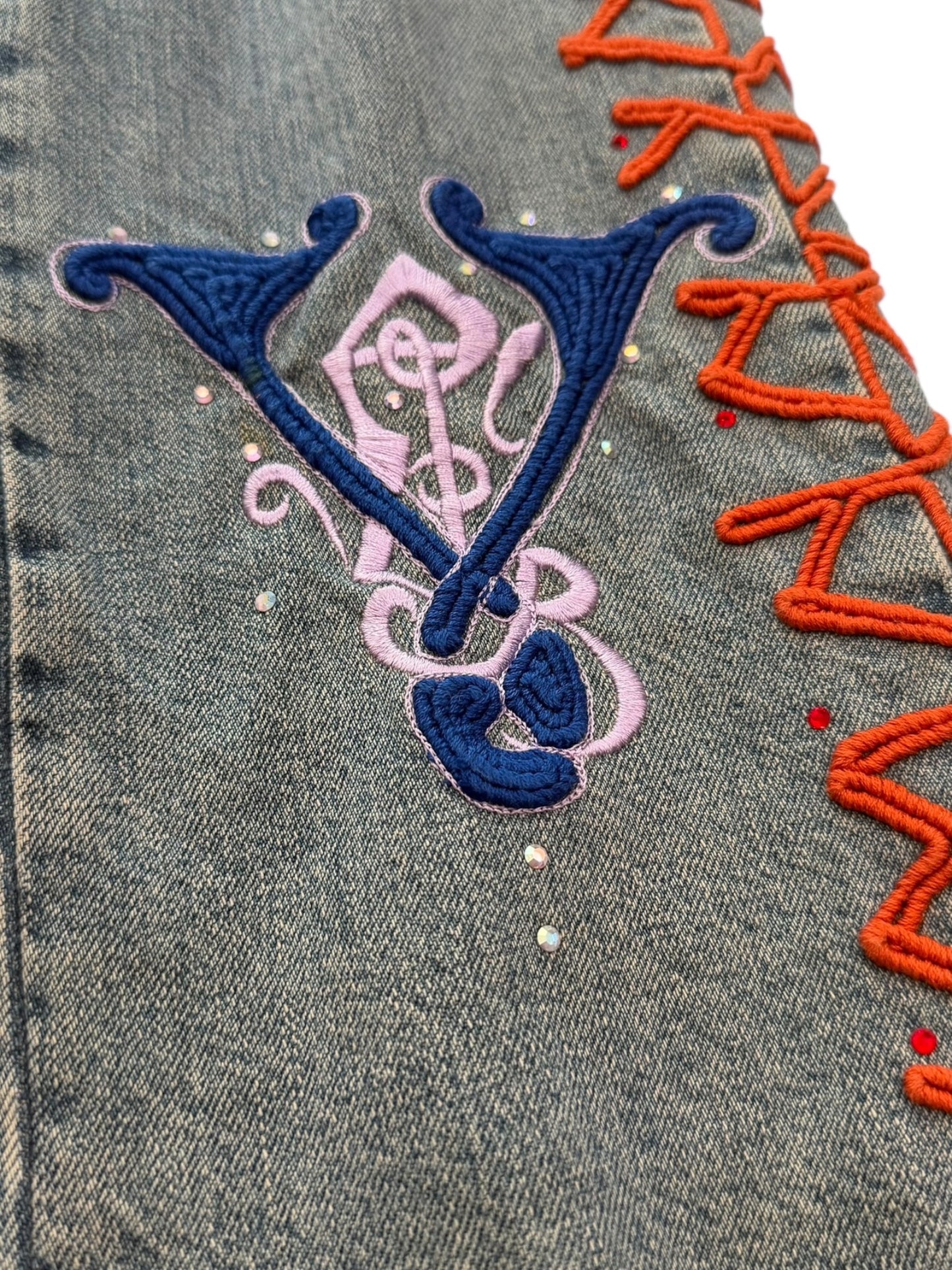 Voyage embroidered denim jeans