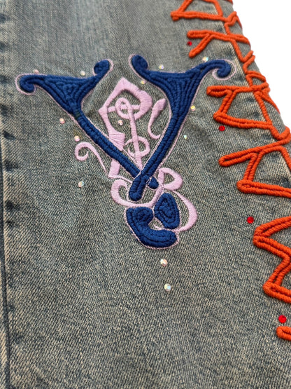 Voyage embroidered denim jeans
