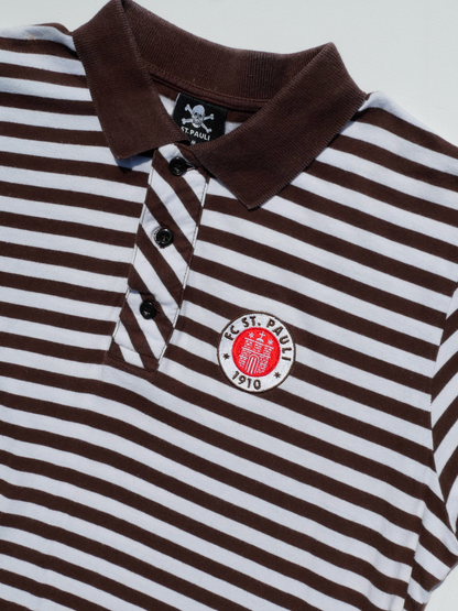 FC St. Pauli Striped Polo Shirt