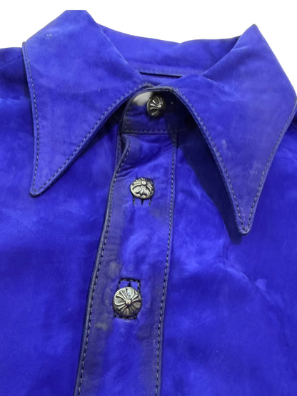 Chrome Hearts Blue Suede Shirt
