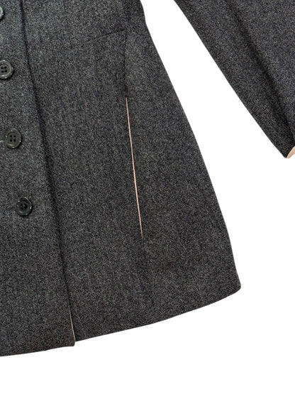 Hervé Léger Tailored Wool Jacket and Skirt Suit – Made in France – FR 38 / US 10