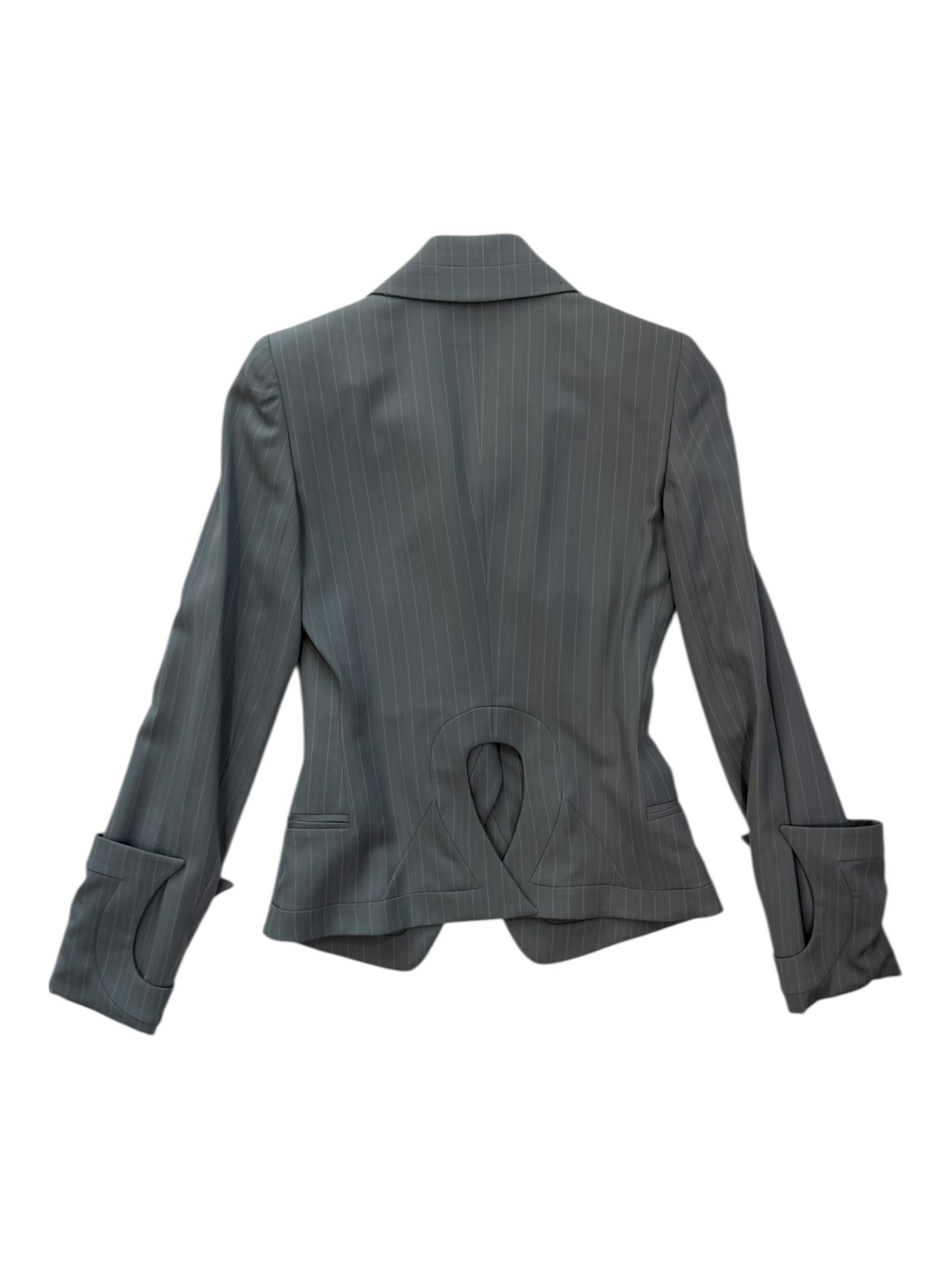 Alexander McQueen Pinstripe Tailored Jacket and Skirt Set Made in Italy Size 40