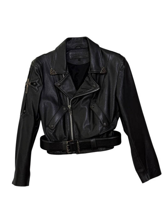 Chrome Hearts Leather Biker Jacket