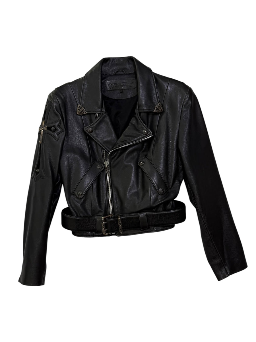 Chrome Hearts Leather Biker Jacket