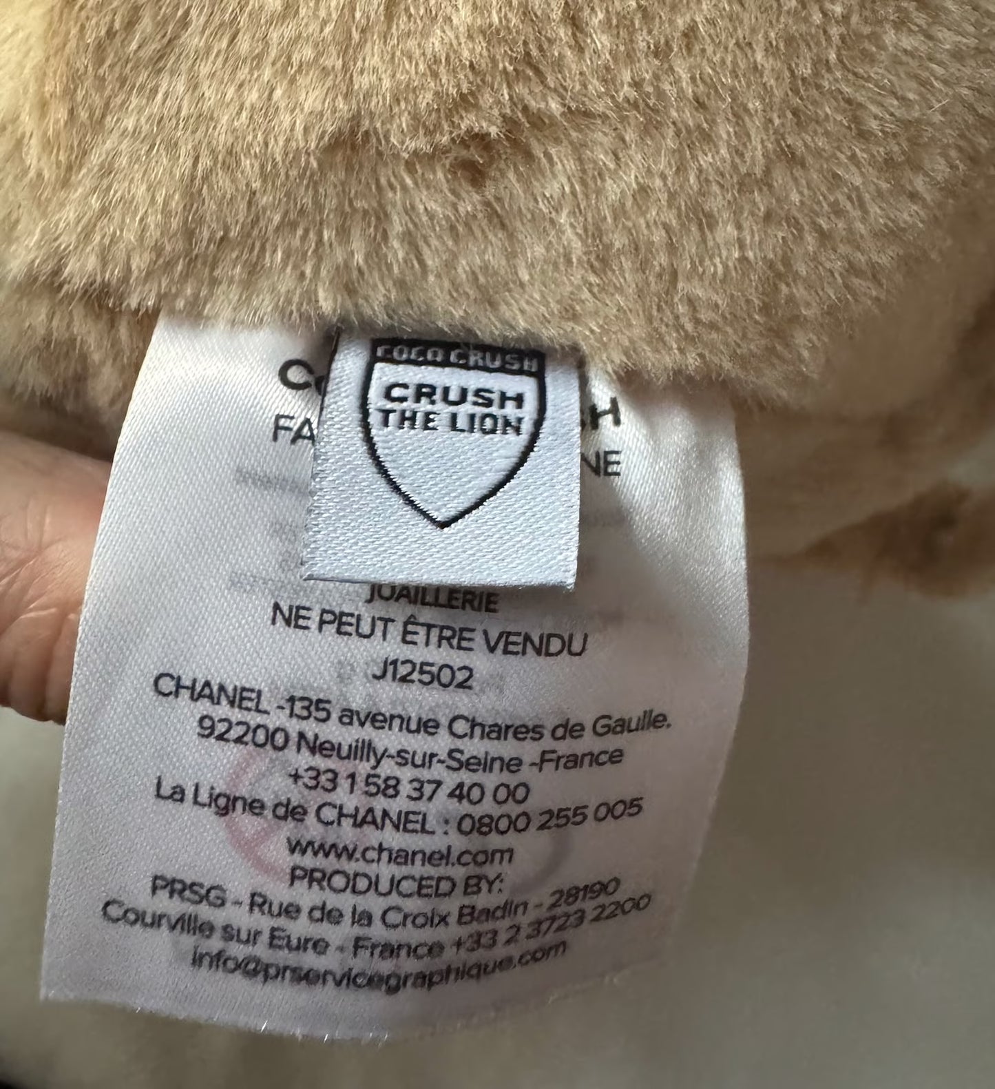 Chanel Coco Crush Lion Plush Ultra-Rare VIP Collector’s Item