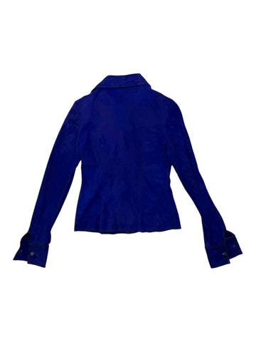 Chrome Hearts Blue Suede Shirt