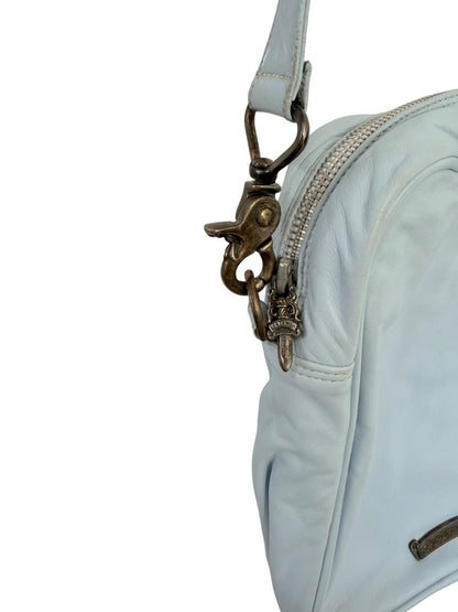 Rare Chrome Hearts light blue leather shoulder bag