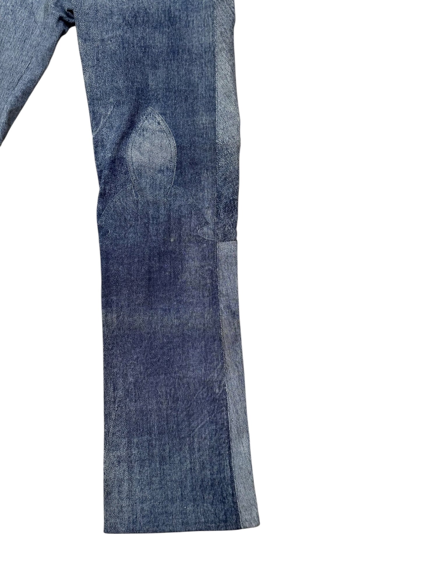 Chrome Hearts Blue Leather Pants