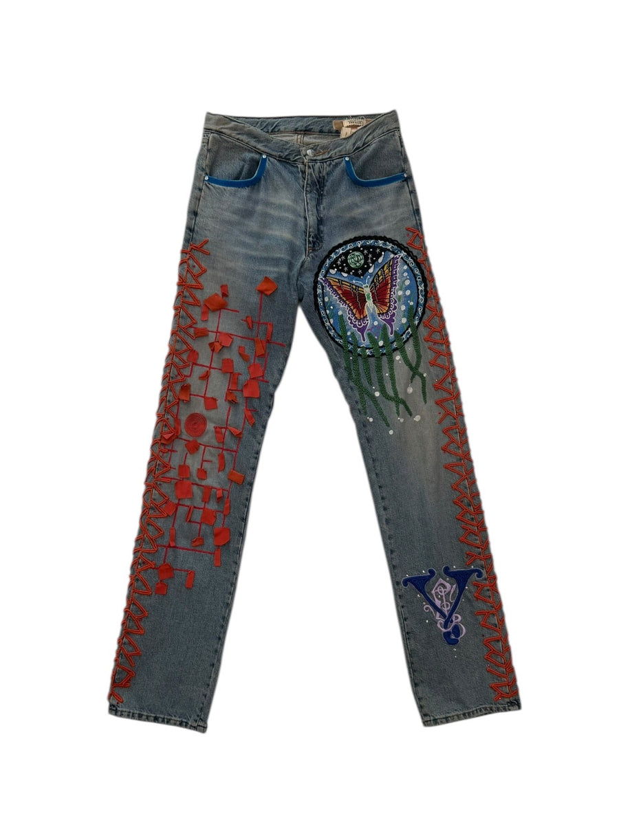 Voyage embroidered denim jeans