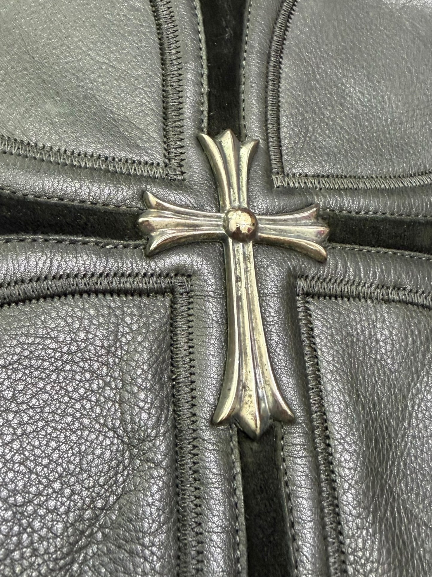 Chrome Hearts Leather Biker Jacket