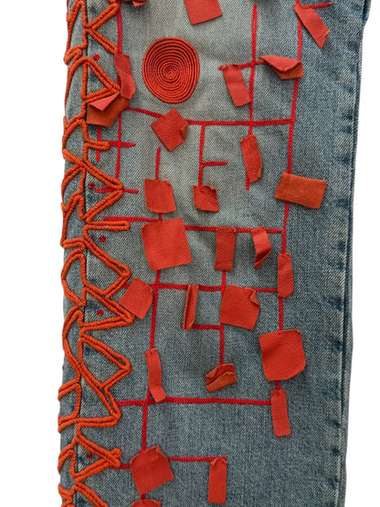 Voyage embroidered denim jeans