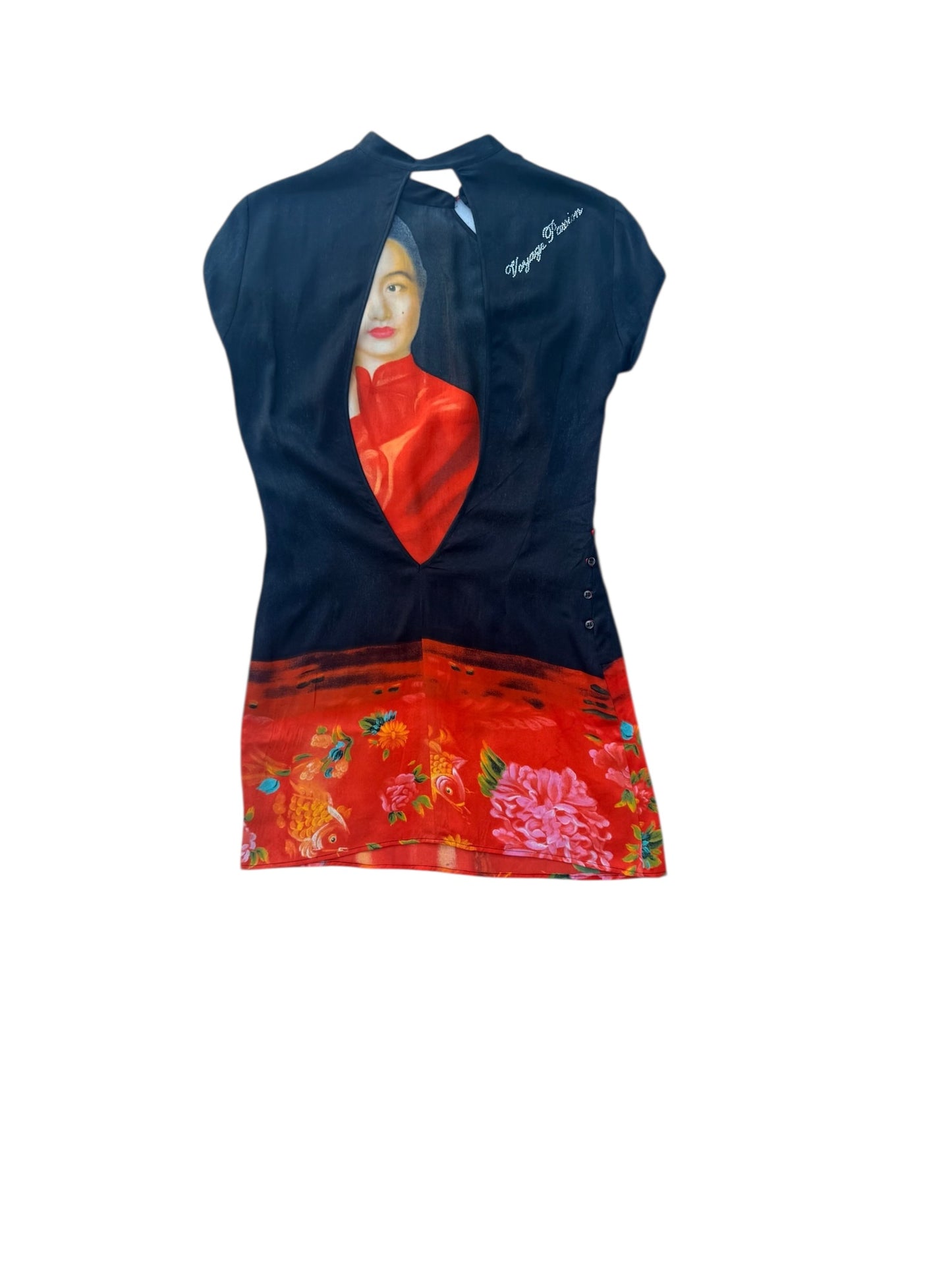 Voyage Printed Cheongsam-Style Dress