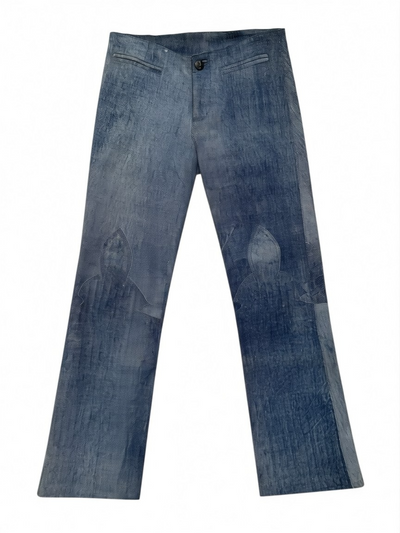 Chrome Hearts Blue Leather Pants