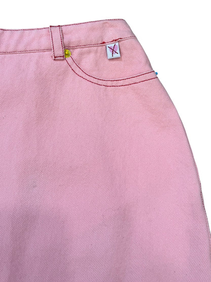 Meadham Kirchhoff Pink Zip Mini Skirt