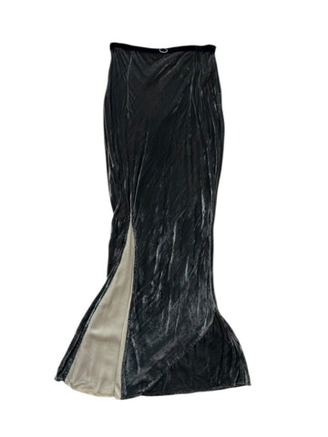 Voyage liquid velvet maxi skirt
