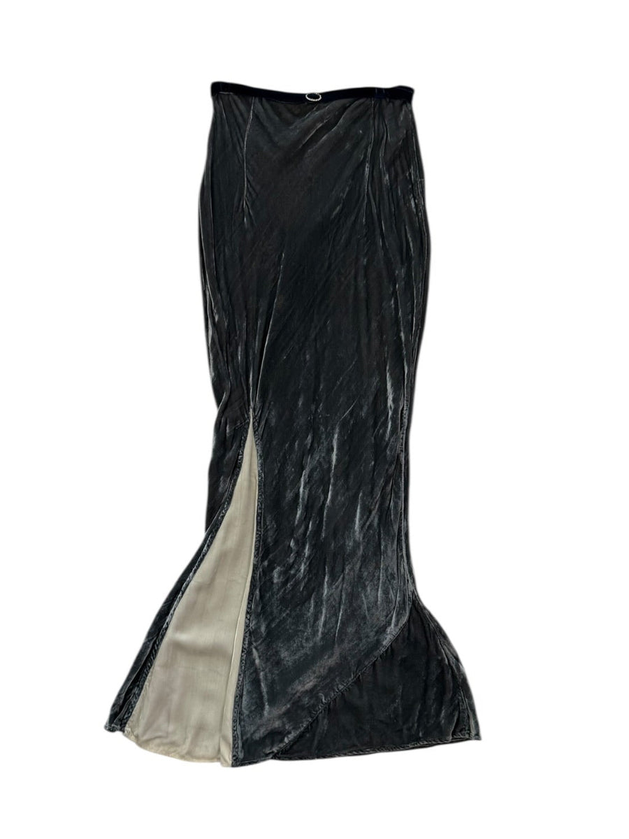 Voyage liquid velvet maxi skirt