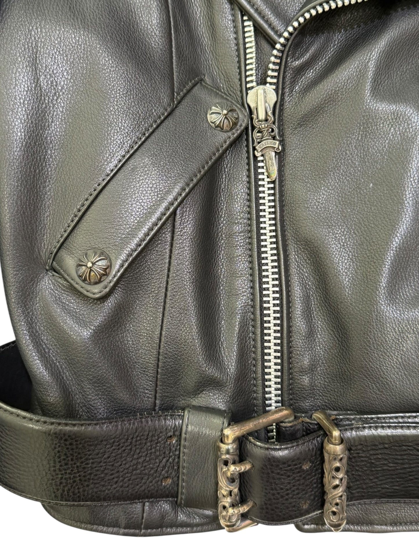 Chrome Hearts Leather Biker Jacket
