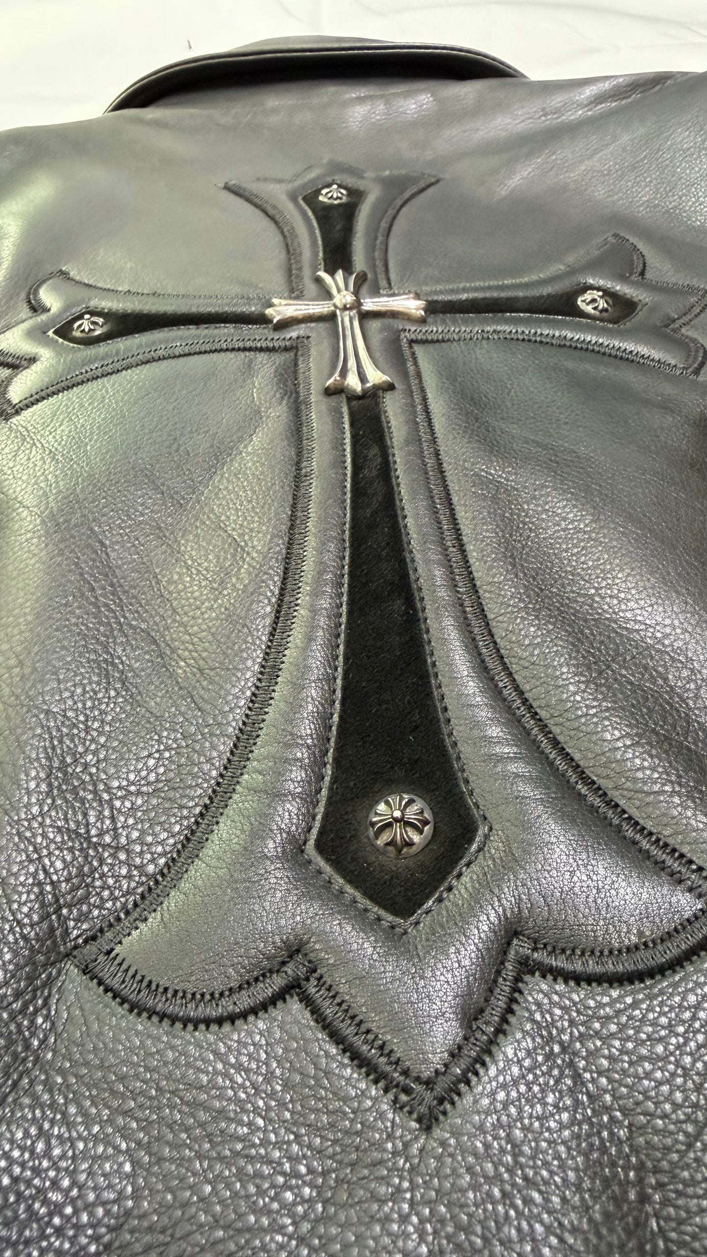 Chrome Hearts Leather Biker Jacket