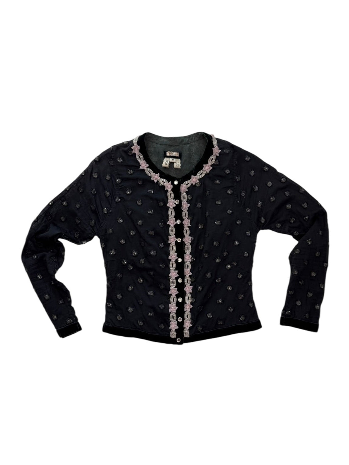 Voyage semi sheer embellished cardigan