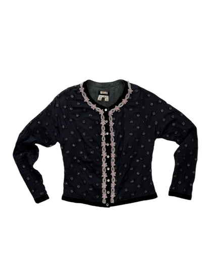 Voyage semi sheer embellished cardigan