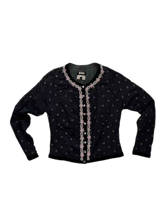 Voyage semi sheer embellished cardigan