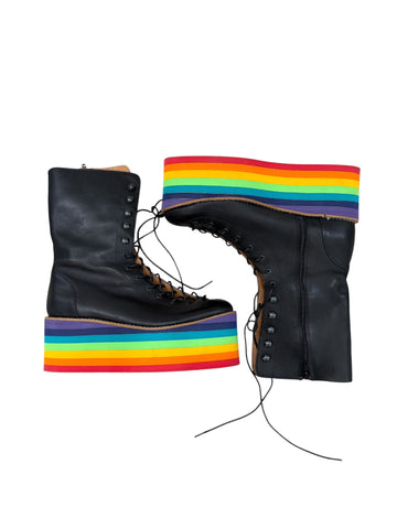Ashish AW12 Rainbow Platform Boots