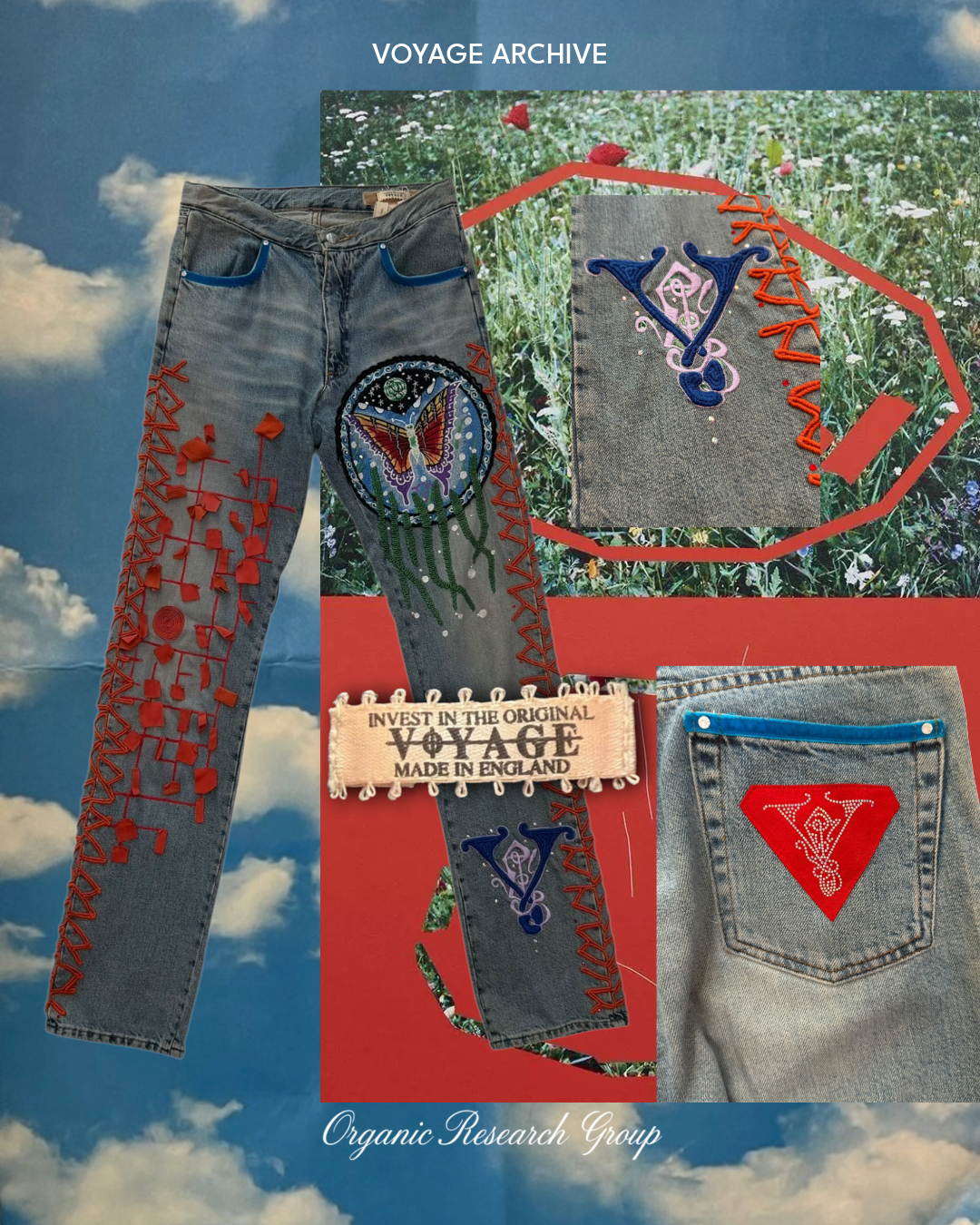 Voyage embroidered denim jeans