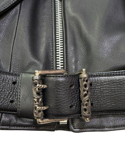 Chrome Hearts Leather Biker Jacket