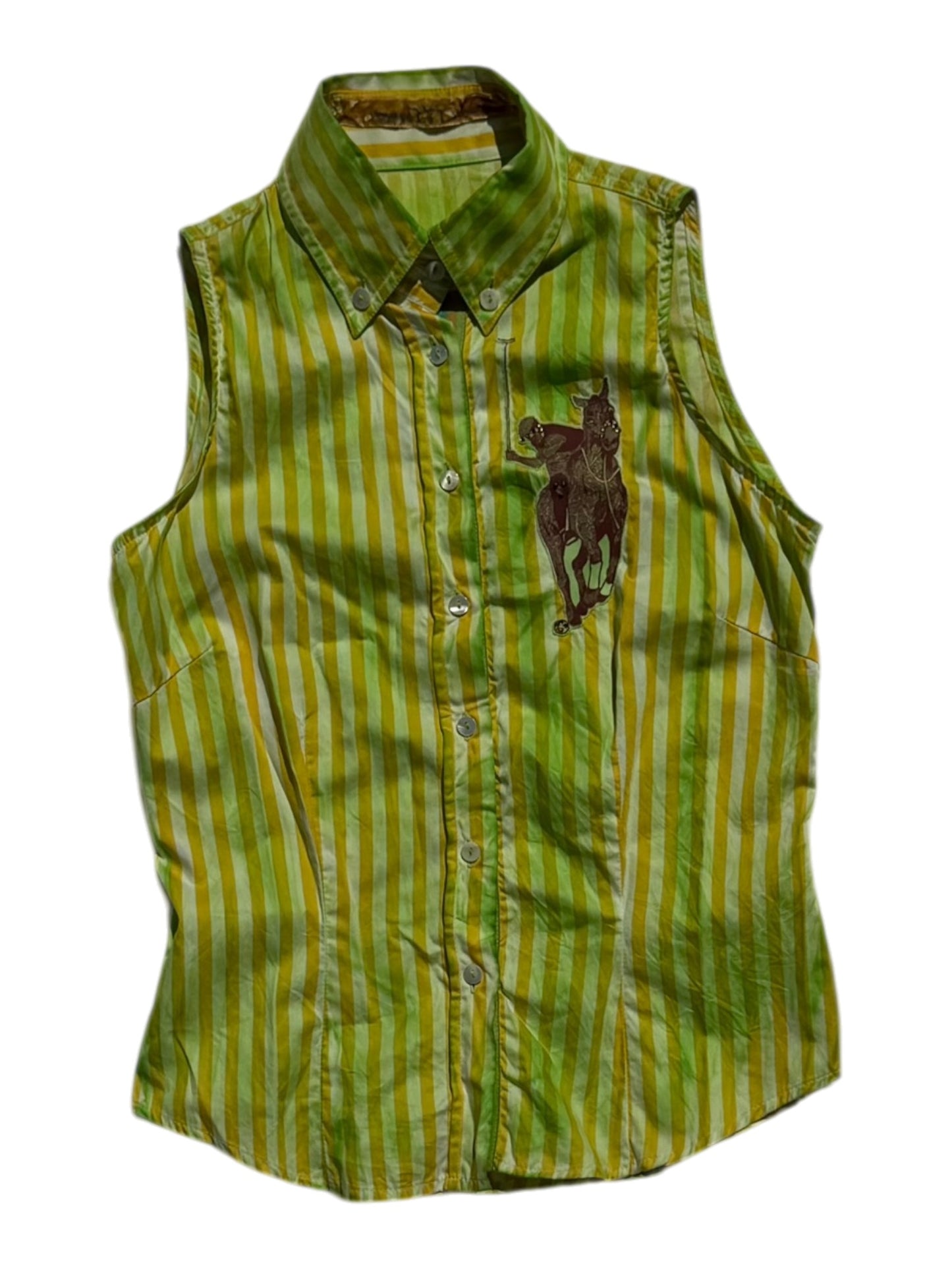 Voyage sleeveless striped shirt
