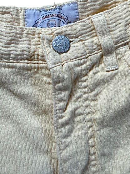 Armani Jeans Textured Yellow Denim