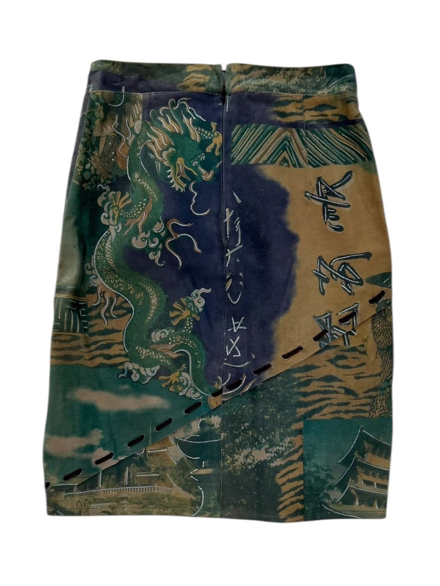 Voyage goat suede skirt