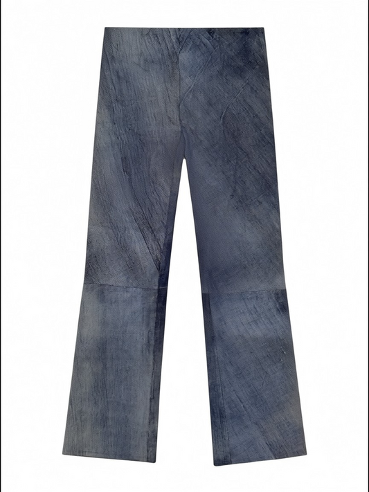 Chrome Hearts Blue Leather Pants