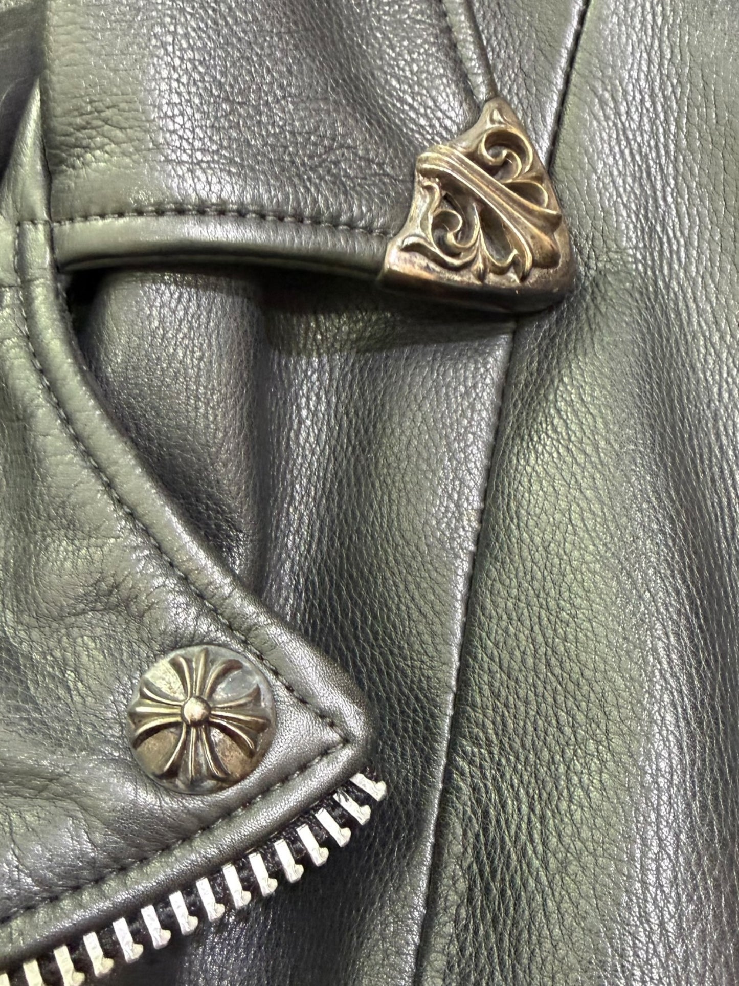 Chrome Hearts Leather Biker Jacket