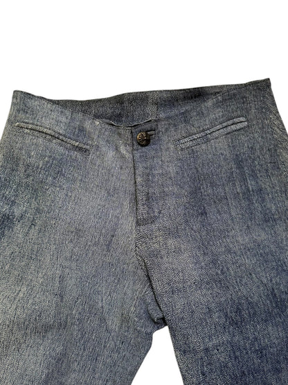 Chrome Hearts Blue Leather Pants
