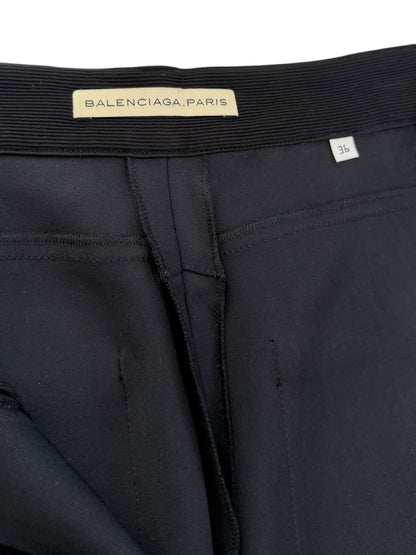 Balenciaga Tailored Black Stretch Trousers – Size 36 – Made in Italy