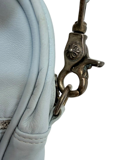 Rare Chrome Hearts light blue leather shoulder bag