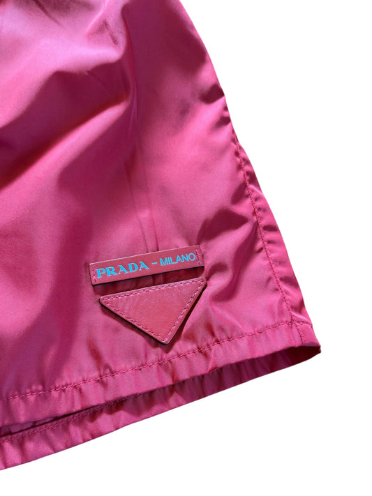 Prada Milano Red Nylon Shorts