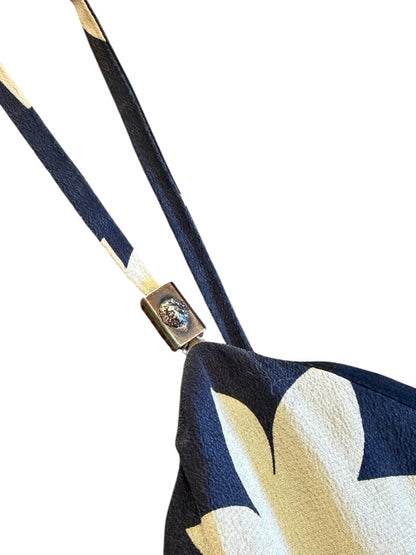 Versus Versace Leaf Print Asymmetric Dress