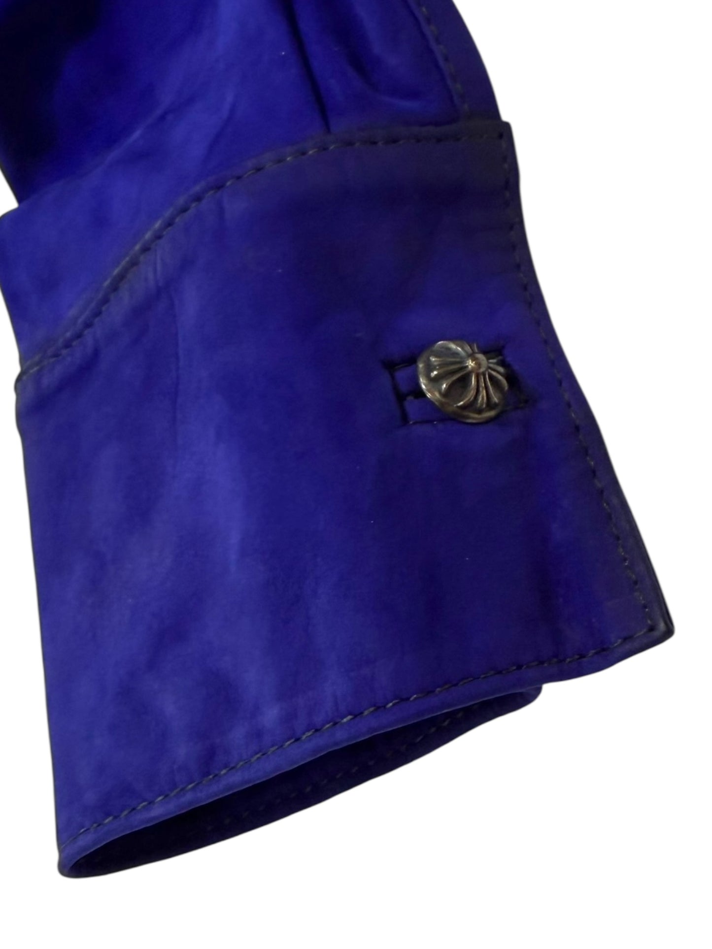 Chrome Hearts Blue Suede Shirt