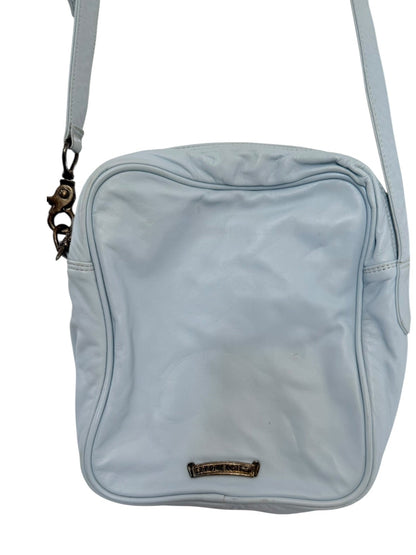 Rare Chrome Hearts light blue leather shoulder bag