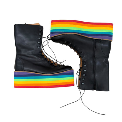 Ashish AW12 Rainbow Platform Boots