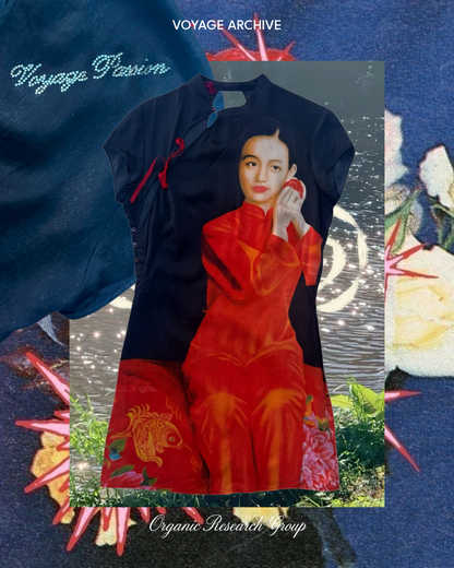 Voyage Printed Cheongsam-Style Dress