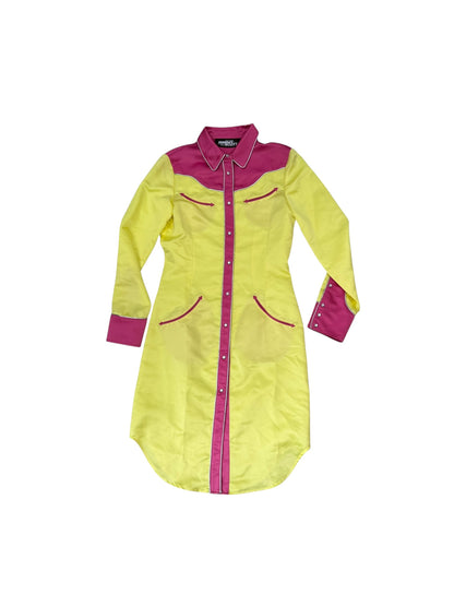 Jeremy Scott Two-Tone Western Shirt Dress