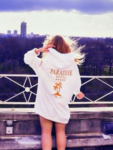 Ashish x Topshop “Paradise Hotel” Terry Zip Hoodie