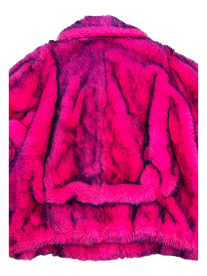 Rare vintage Thierry Mugler Paris faux fur jacket from the Fall/Winter 1985-86 collection
