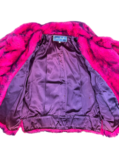 Rare vintage Thierry Mugler Paris faux fur jacket from the Fall/Winter 1985-86 collection