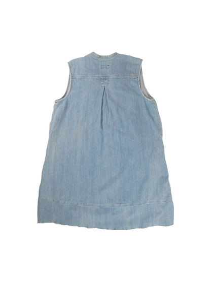 Vintage Current Elliott Sleeveless Denim Tunic Dress - Light Wash 90s Americana Style