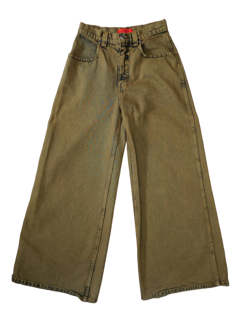 Eckhaus Latta High Rise Wide Leg Jeans Denim (Made in USA)